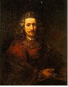 REMBRANDT Harmenszoon van Rijn Man with a Magnifying Glass du France oil painting reproduction